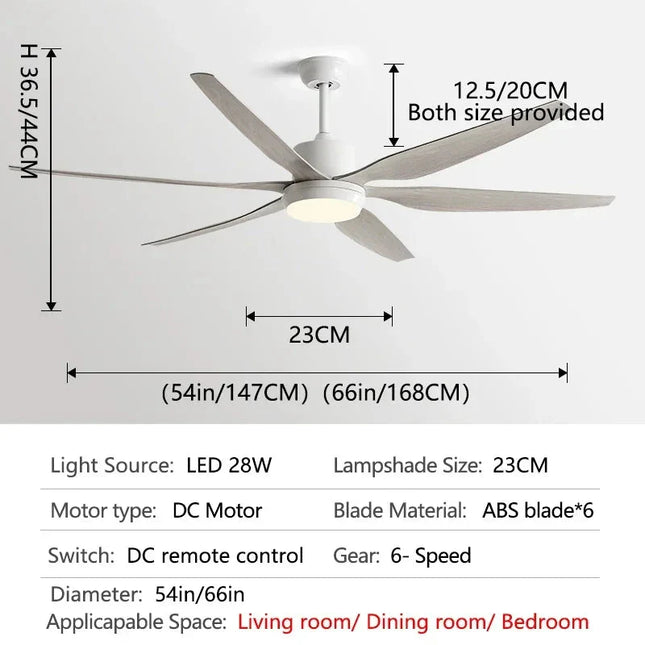 ChandelierDecor - Designer Six Leaves Strong Wind Ceiling Fan