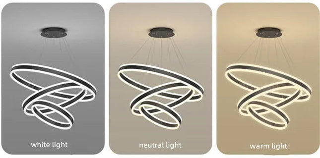 ChandelierDecor - Rings LED Staircase Chandelier: Unparalleled Elegance