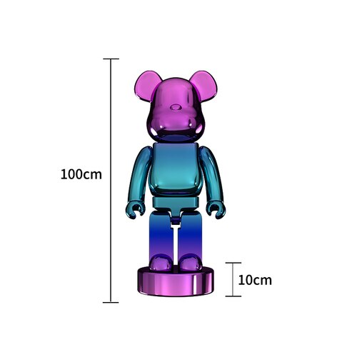 ChandelierDecor - Electroplating Multicolour Bearbrick Statue Large