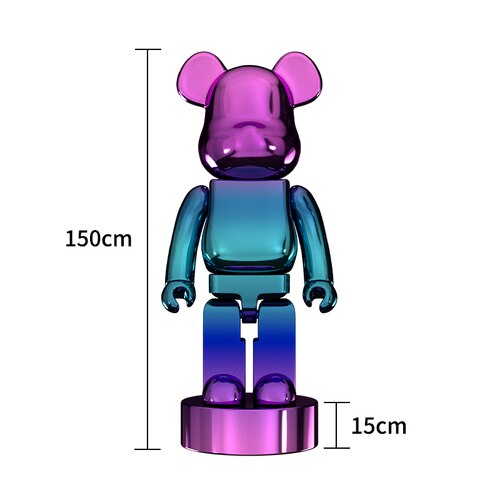 ChandelierDecor - Electroplating Multicolour Bearbrick Statue Large