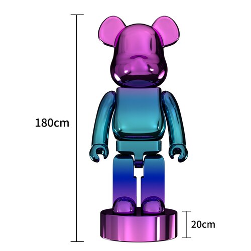 ChandelierDecor - Electroplating Multicolour Bearbrick Statue Large