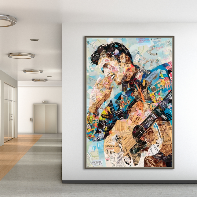 ChandelierDecor - Elvis Presley Singer Portrait Canvas Painting Abstract Magazine Wall Art