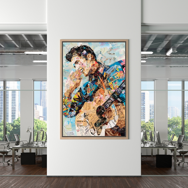 ChandelierDecor - Elvis Presley Singer Portrait Canvas Painting Abstract Magazine Wall Art