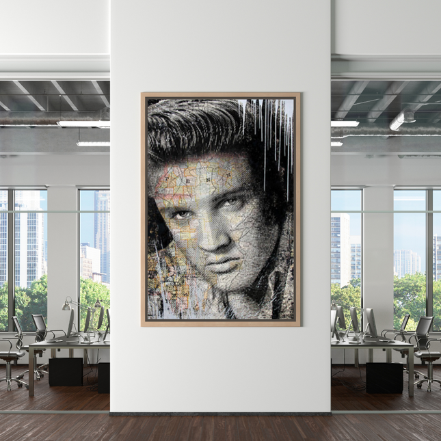ChandelierDecor - Elvis Presley Singer Portrait Canvas Painting Abstract Magazine Wall Art