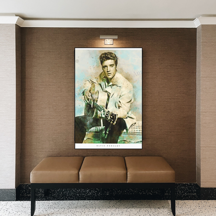 ChandelierDecor - Elvis Presley Singer Portrait Canvas Painting Abstract Magazine Wall Art
