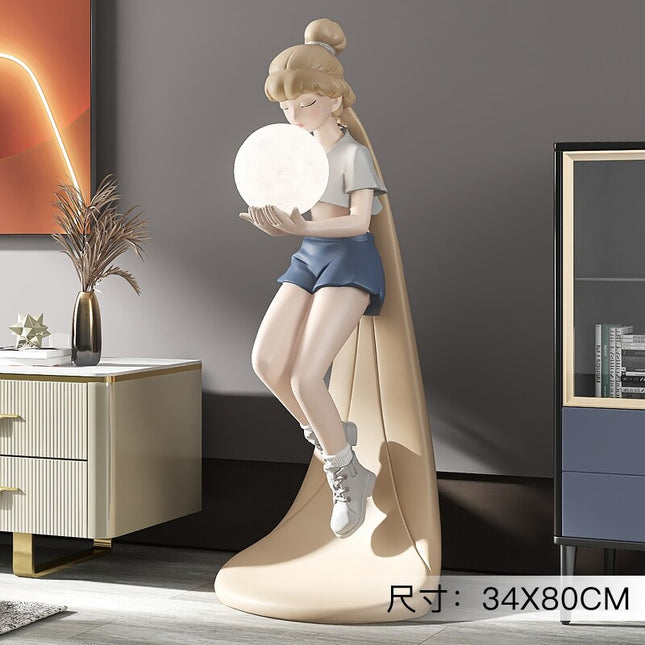 ChandelierDecor - Fashion Girl Figure Statue Sculpture Ornament