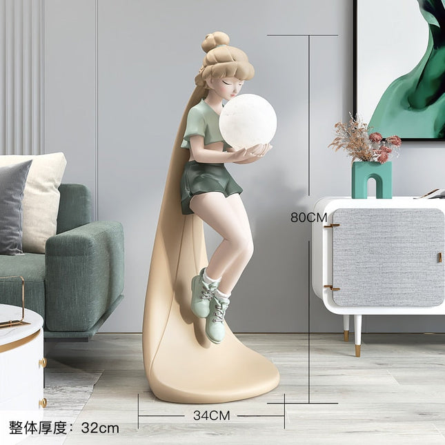 ChandelierDecor - Fashion Girl Figure Statue Sculpture Ornament
