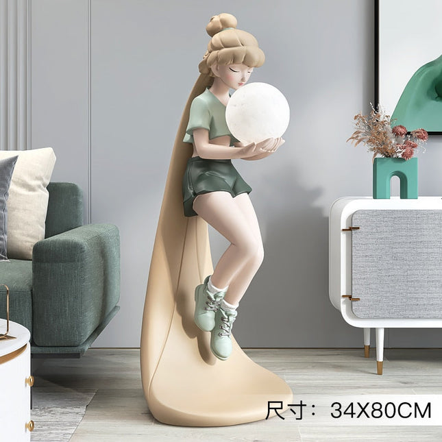 ChandelierDecor - Fashion Girl Figure Statue Sculpture Ornament