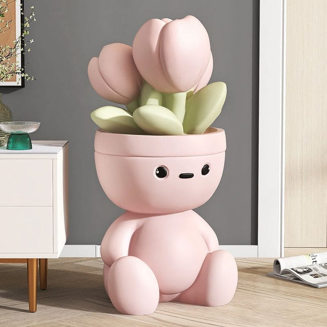 ChandelierDecor - Flower Man Kids Room Storage Plant Statue