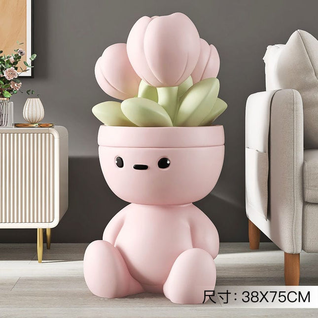 ChandelierDecor - Flower Man Kids Room Storage Plant Statue