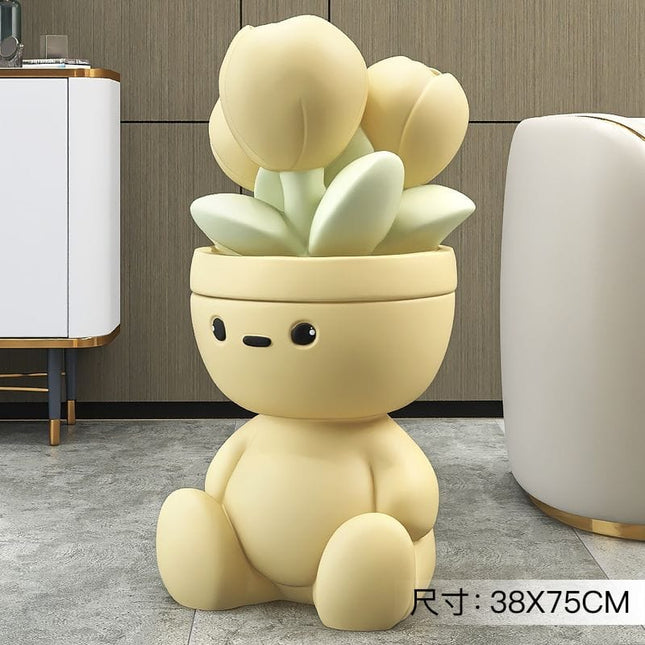 ChandelierDecor - Flower Man Kids Room Storage Plant Statue