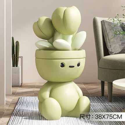 ChandelierDecor - Flower Man Kids Room Storage Plant Statue