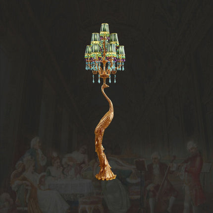 ChandelierDecor - French Rococo Peacock Floor Lamp - Elegant Lighting