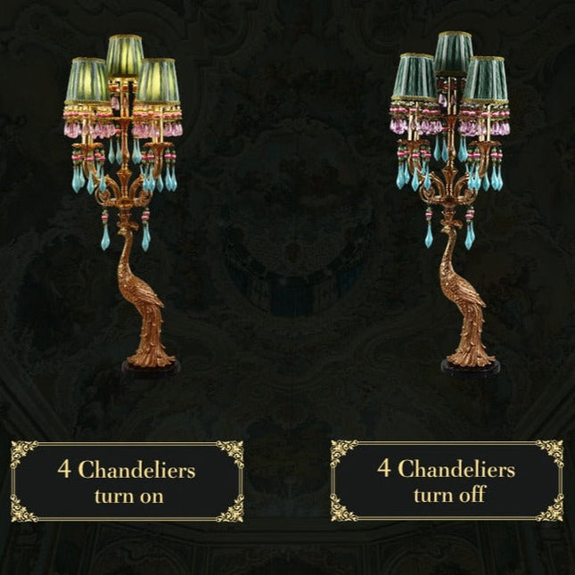 ChandelierDecor - French Rococo Peacock Floor Lamp - Elegant Lighting