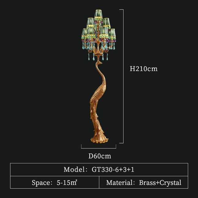 ChandelierDecor - French Rococo Peacock Floor Lamp - Elegant Lighting