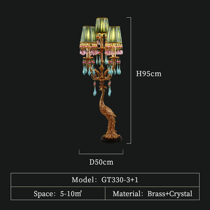 ChandelierDecor - French Rococo Peacock Floor Lamp - Elegant Lighting