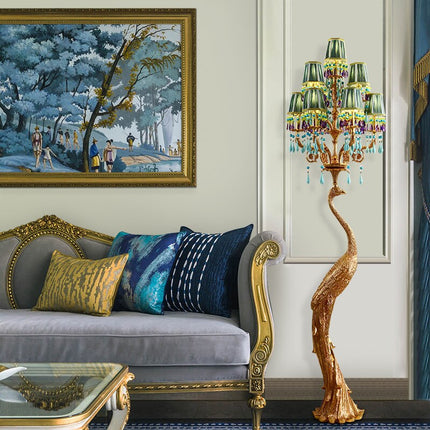 ChandelierDecor - French Rococo Peacock Floor Lamp - Elegant Lighting