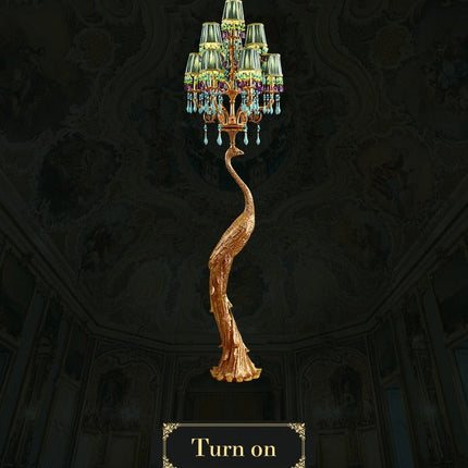 ChandelierDecor - French Rococo Peacock Floor Lamp - Elegant Lighting