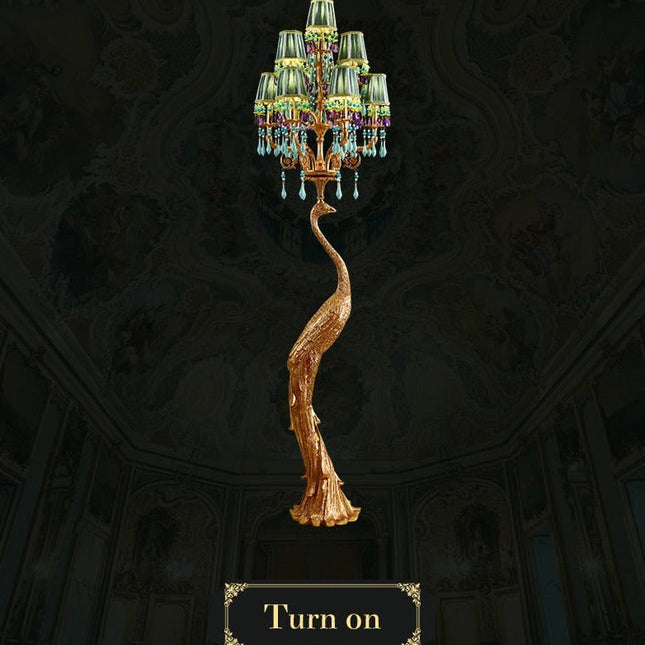 ChandelierDecor - French Rococo Peacock Floor Lamp - Elegant Lighting