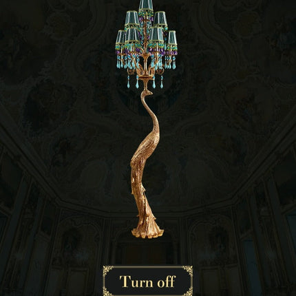 ChandelierDecor - French Rococo Peacock Floor Lamp - Elegant Lighting