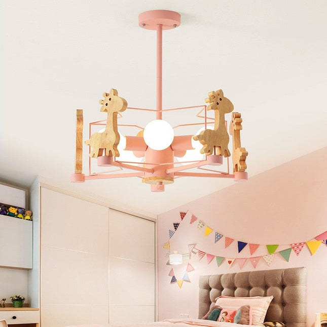 ChandelierDecor - Giraffe Ceiling Light - Kids Nursery lighting