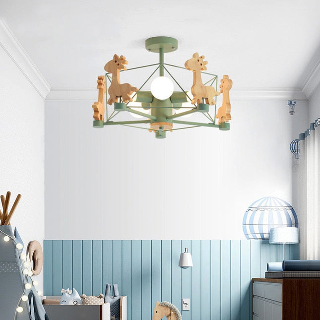ChandelierDecor - Giraffe Ceiling Light - Kids Nursery lighting