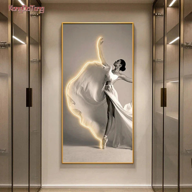 ChandelierDecor - Girl Dance Art LED Wall Lamp for Interior Decoration