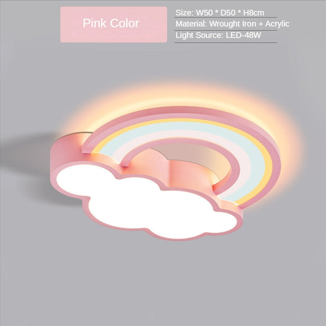 ChandelierDecor - Girls Cloud Rainbow Ceiling Light | Kids Room Decor Lights
