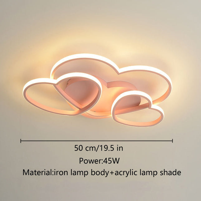 ChandelierDecor - Girls Love Hearts Ceiling Light | Kids Room Decor Lights