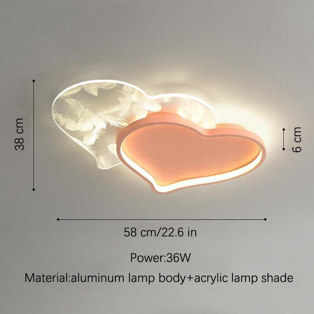 ChandelierDecor - Girls Love Hearts Ceiling Light | Kids Room Decor Lights