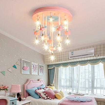 ChandelierDecor - Girls Merry Go Roond Horses Ceiling Light | Kids Room Decor Lights
