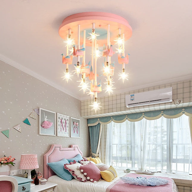 ChandelierDecor - Girls Merry Go Roond Horses Ceiling Light | Kids Room Decor Lights