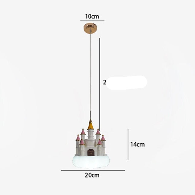 ChandelierDecor - Girls Room Creative Castle Pendant Lamp Chandelier