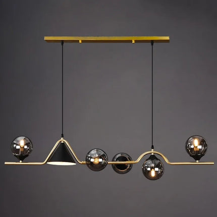 ChandelierDecor - Glass Ball Chandelier: Elegant Lighting for Kitchen
