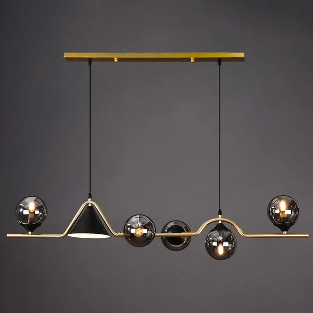 ChandelierDecor - Glass Ball Chandelier: Elegant Lighting for Kitchen