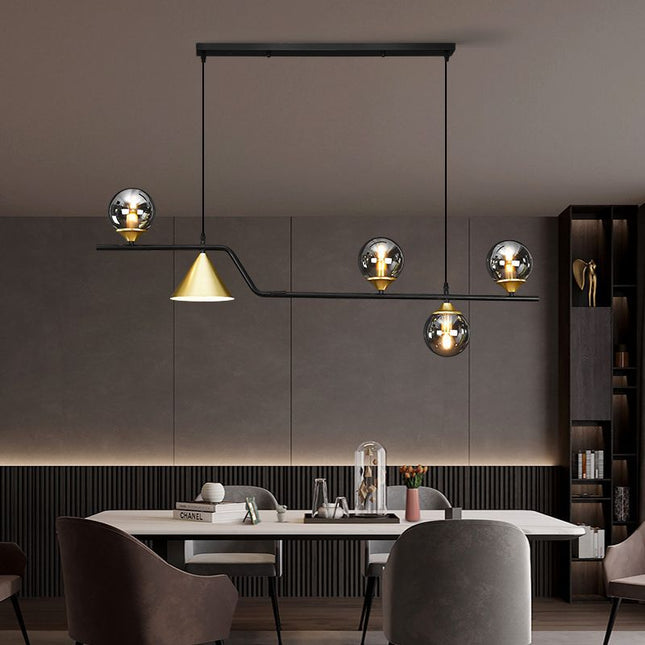ChandelierDecor - Glass Ball Chandelier: Elegant Lighting for Kitchen