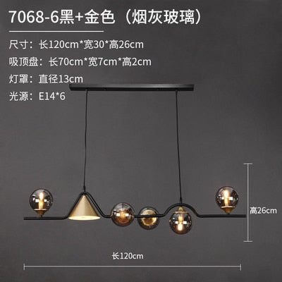ChandelierDecor - Glass Ball Chandelier: Elegant Lighting for Kitchen