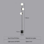 Lampadaire / Noir / Blanc chaud