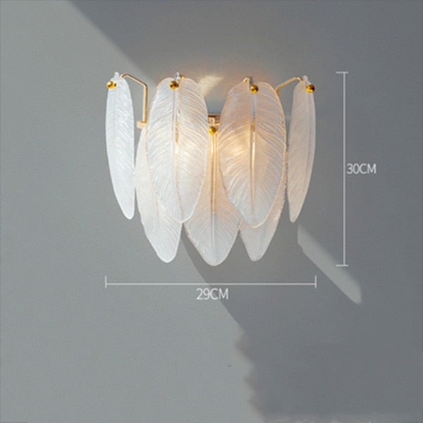 ChandelierDecor - Glass Feather Chandelier: Elegant Lighting Fixture