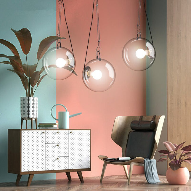 ChandelierDecor - Glass Globe LED Hanging Light Chandelier