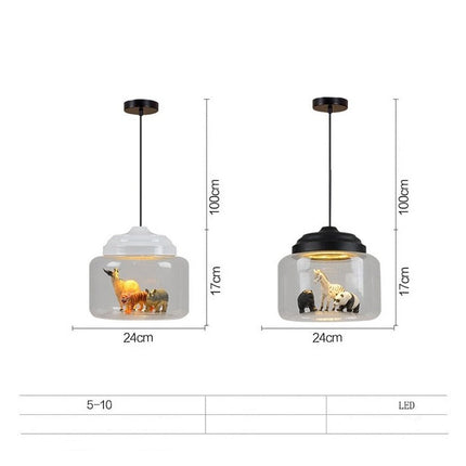 ChandelierDecor - Glass Lamp Cafe Kindergarten Study Kids Room Lights