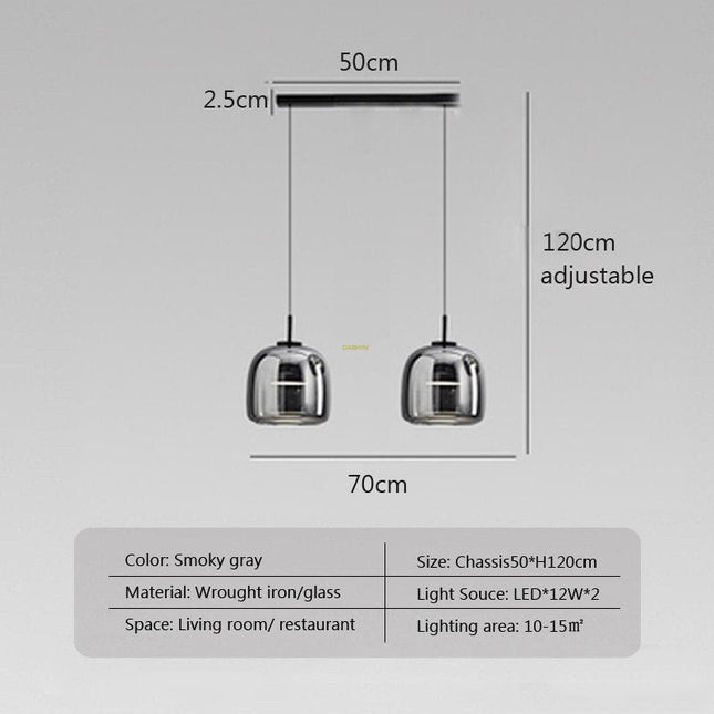 ChandelierDecor - Glass LED Pendant Hanging Lamp For Dining Room