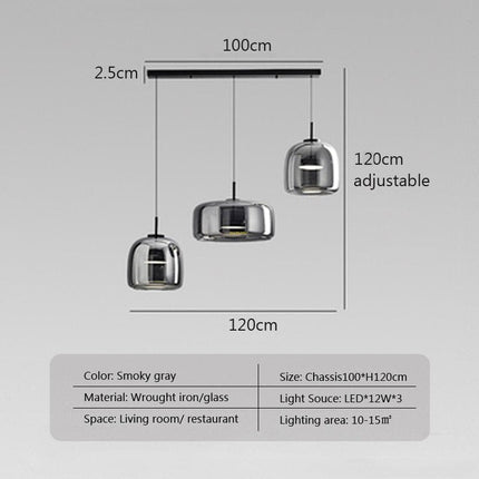 ChandelierDecor - Glass LED Pendant Hanging Lamp For Dining Room