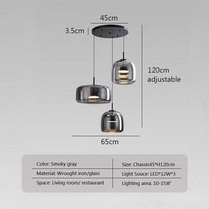 ChandelierDecor - Glass LED Pendant Hanging Lamp For Dining Room