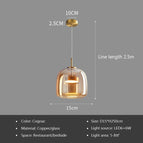 15 cm / Lumière froide / ambre