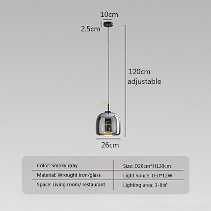 ChandelierDecor - Glass LED Pendant Hanging Lamp For Dining Room