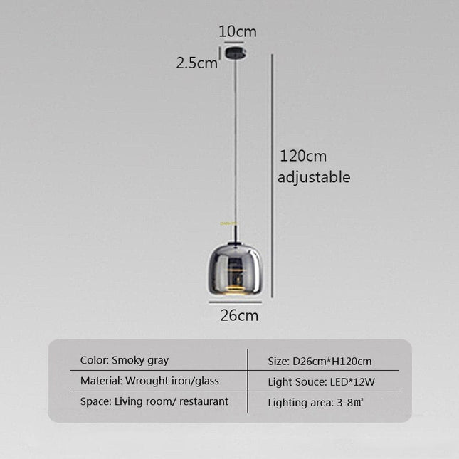 ChandelierDecor - Glass LED Pendant Hanging Lamp For Dining Room