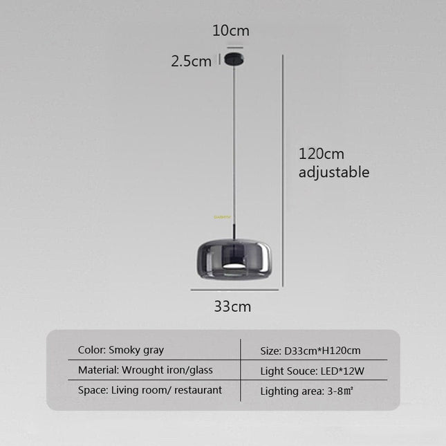 ChandelierDecor - Glass LED Pendant Hanging Lamp For Dining Room