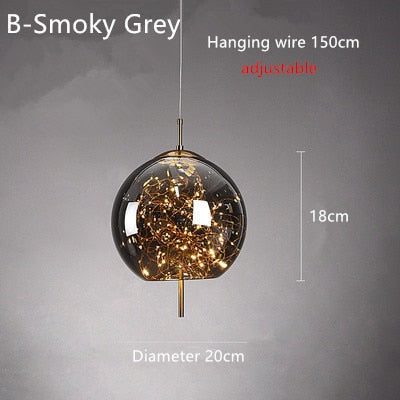 ChandelierDecor - Glass Net Long Line Pendant Chandelier Lights