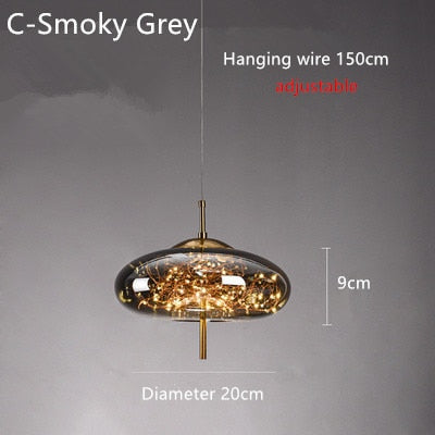 ChandelierDecor - Glass Net Long Line Pendant Chandelier Lights